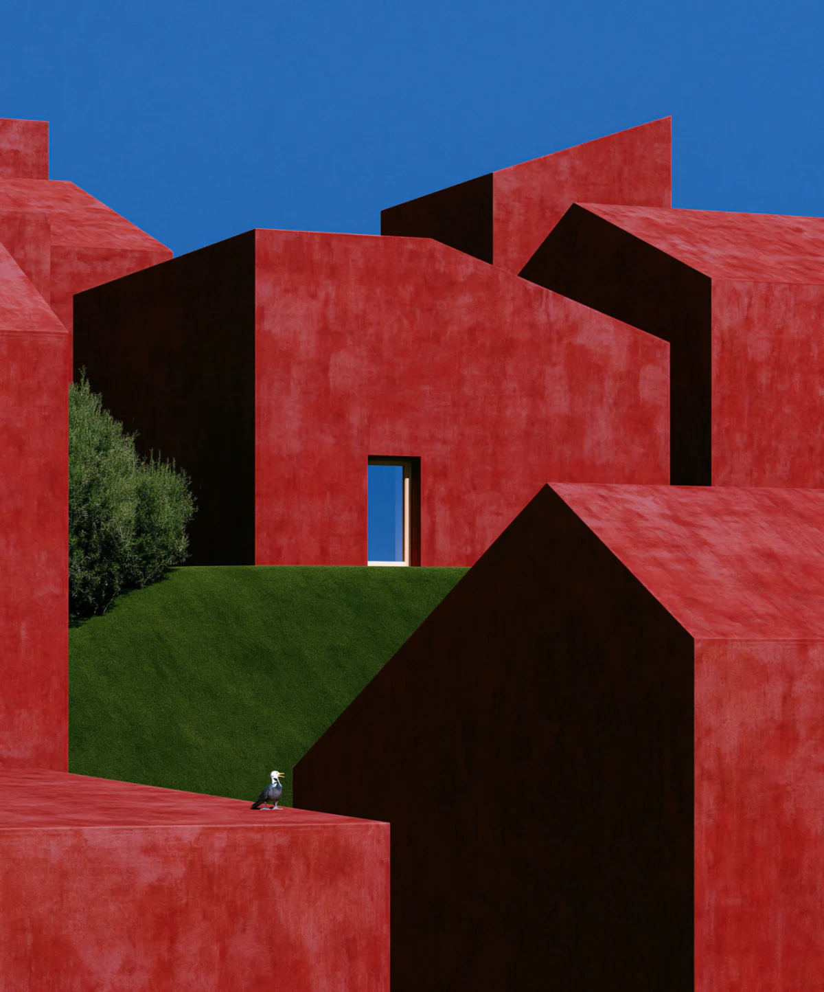Casa Roja — housing study, rendered on AlphaRender by Diego Herrera