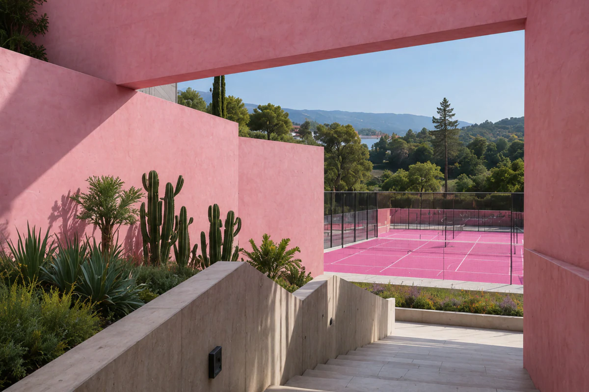 Court Rosé — sports club, rendered on AlphaRender by Claire Dubois