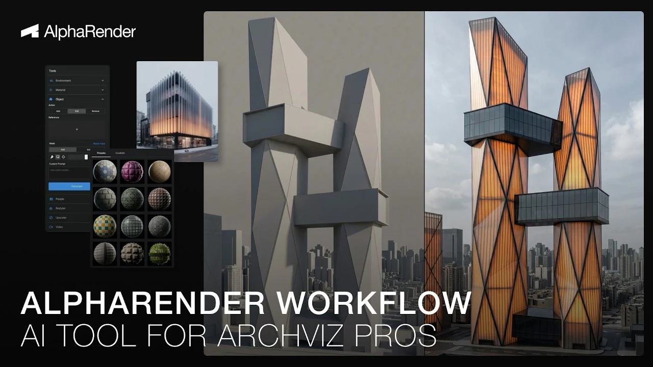 Lighting and mood in seconds — Weather, time of day and atmosphere, with nothing re-rendered.