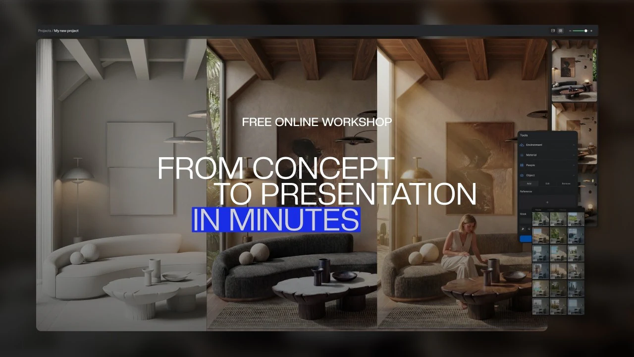 Workshop: concept to presentation — The full recorded session — concepts, variations and a client-ready set.